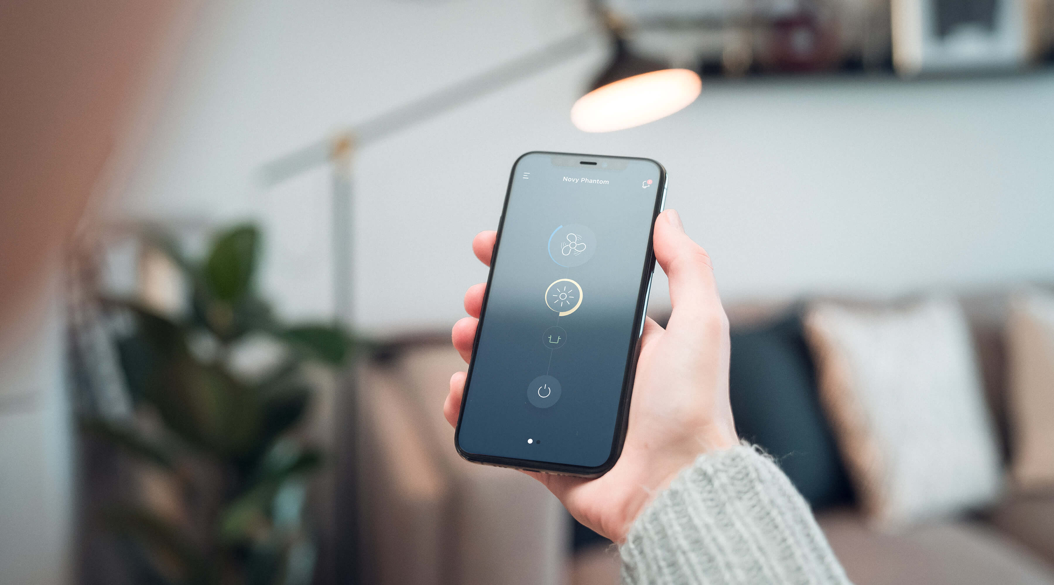 Novy applicatie op smartphone